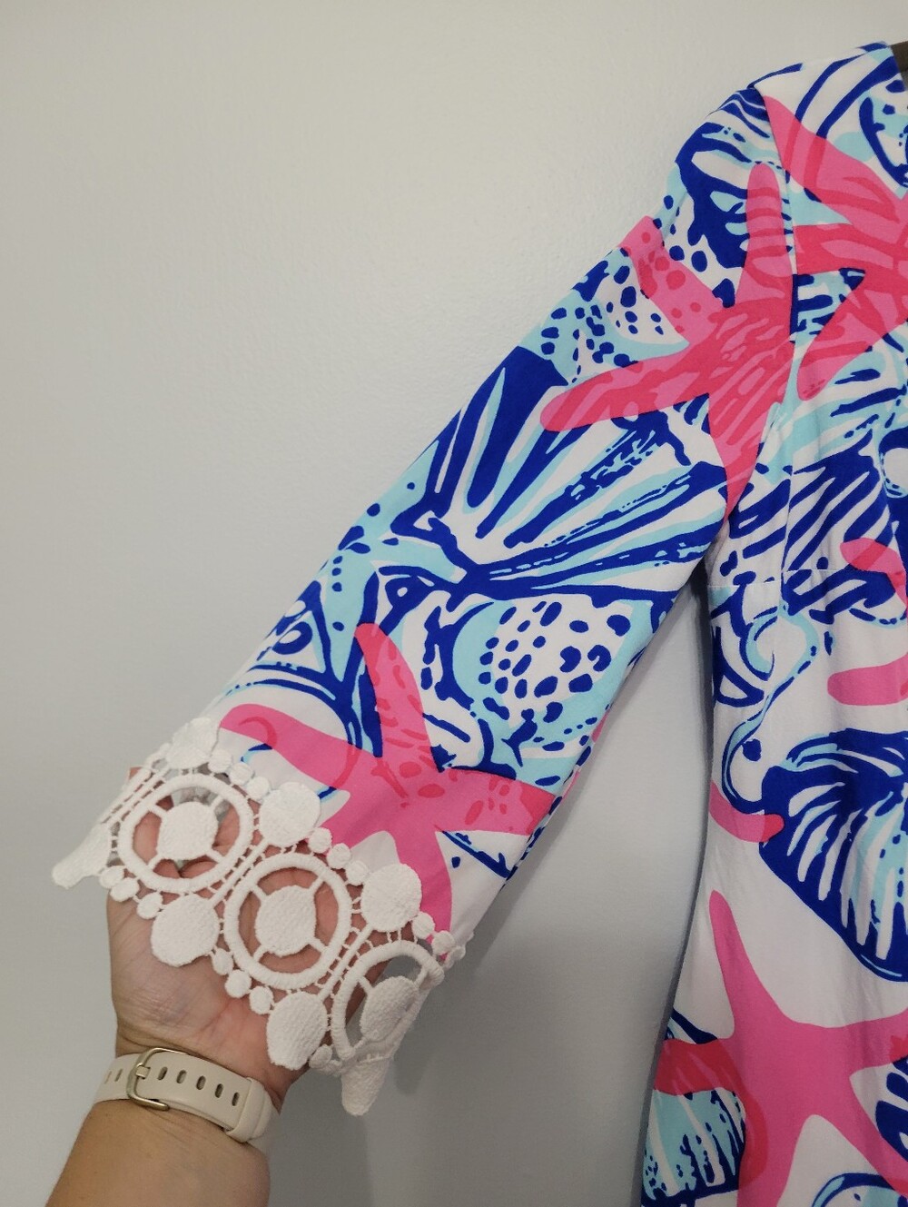 Lilly Pulitzer She She Shells Harbour Tunic Dress S Pink Blue Resortwear Vacay - Picture 4 of 8